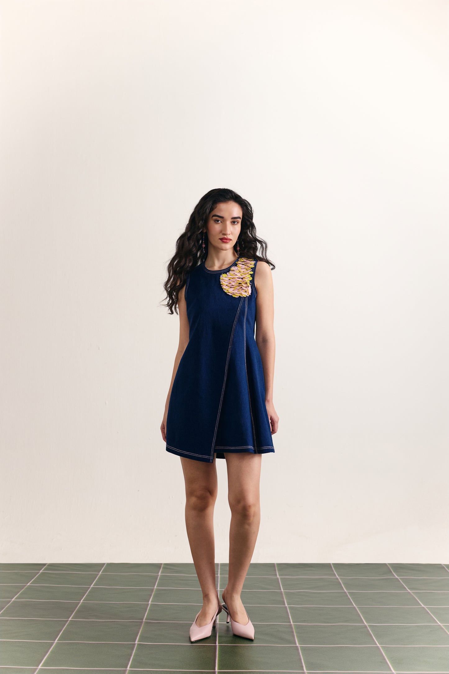 Indigo bloom dress