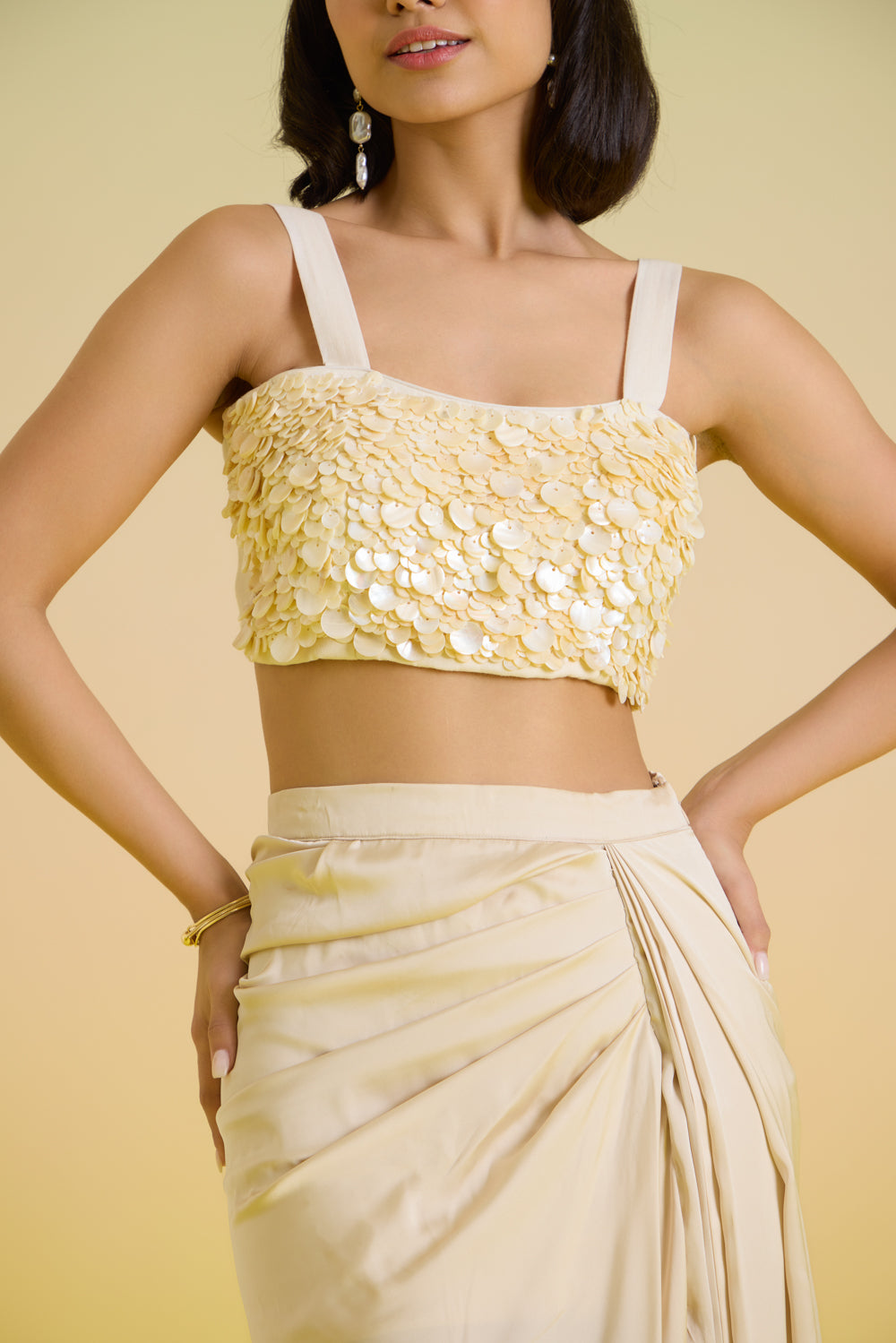 Ivory shell bustier