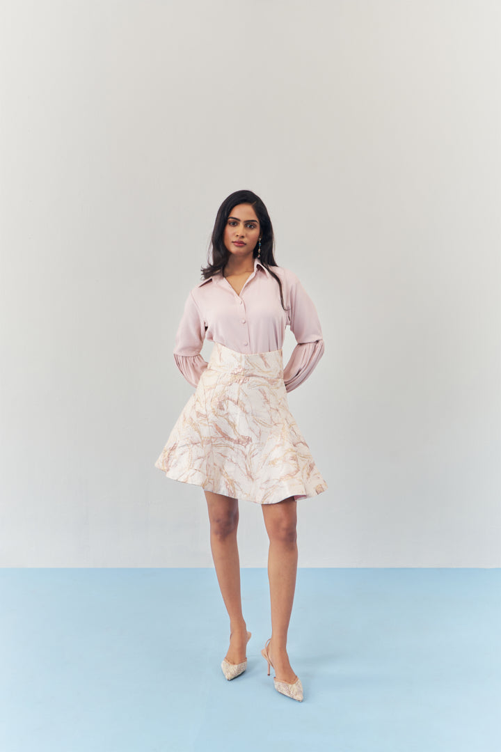 Rosaline structured skirt and shirt set