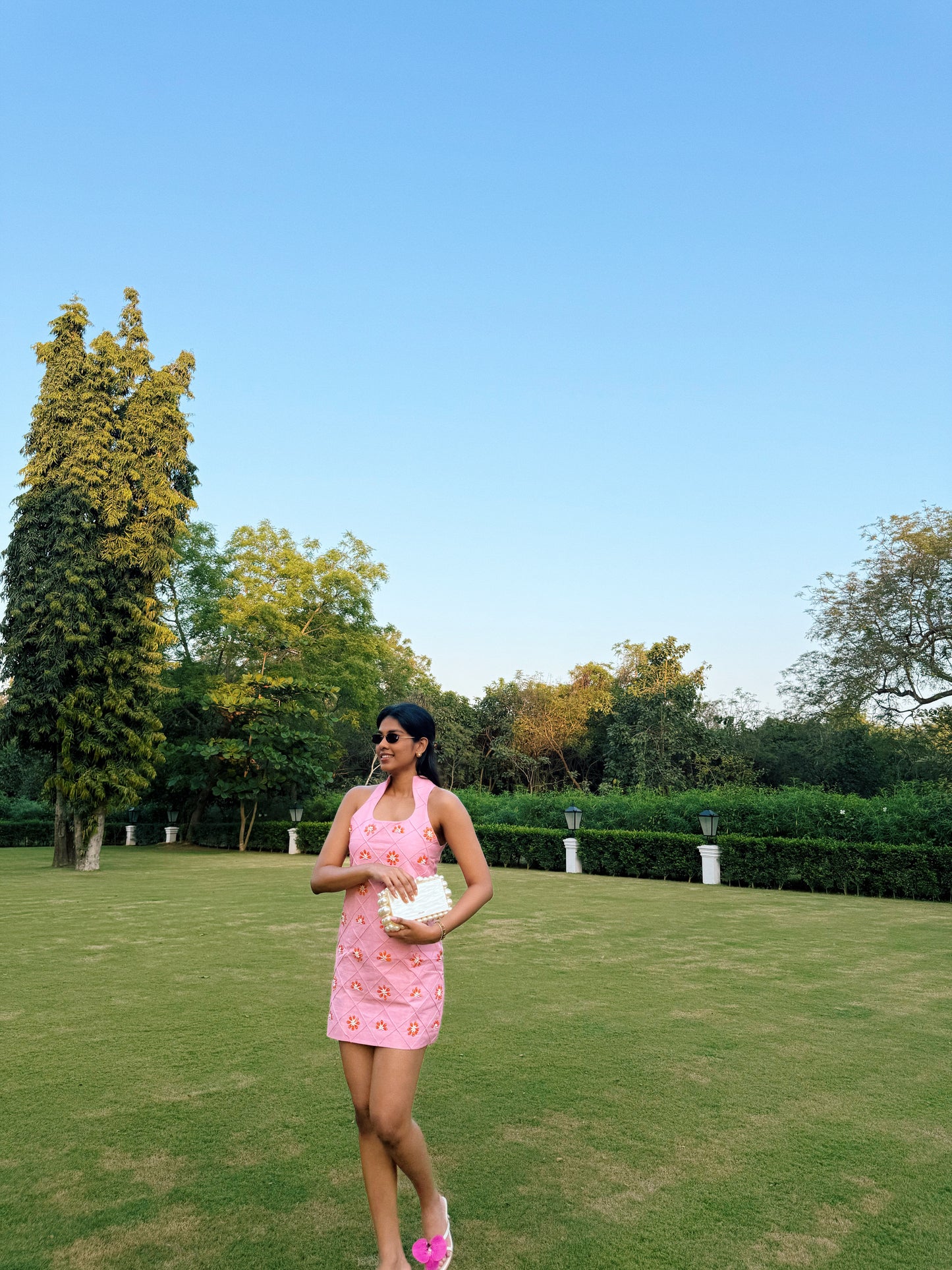 Divya Bopanna in Pintuck Petal Dress