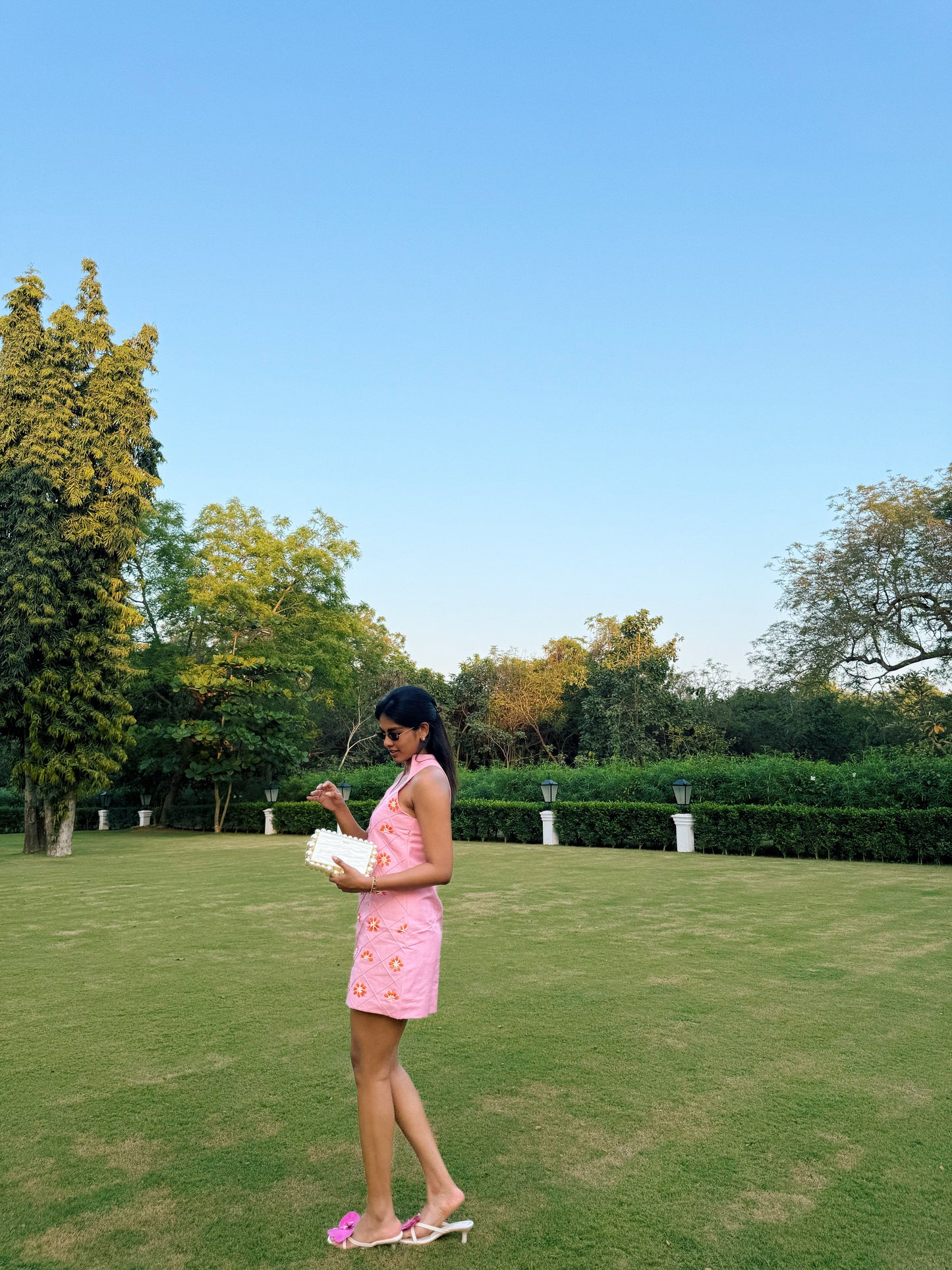 Divya Bopanna in Pintuck Petal Dress