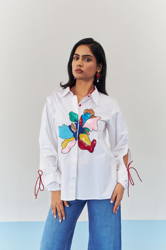 Moonlit embroidered shirt