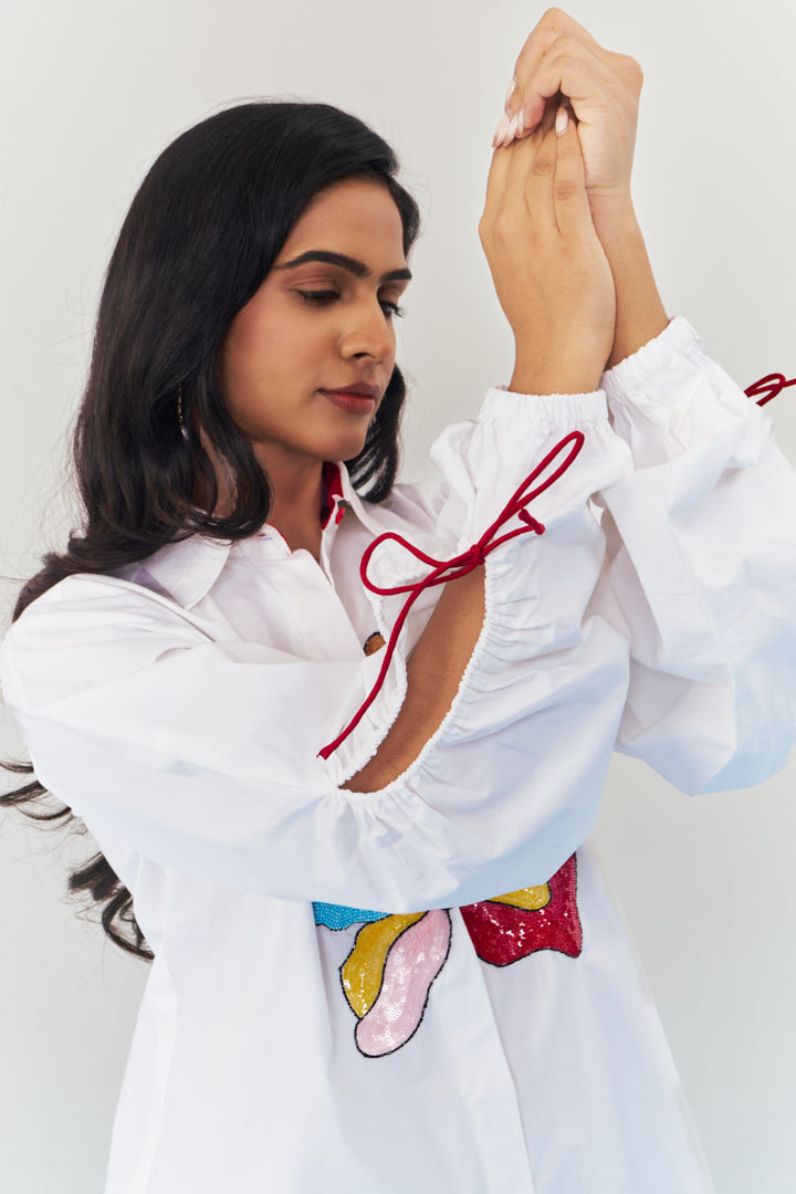 Moonlit embroidered shirt