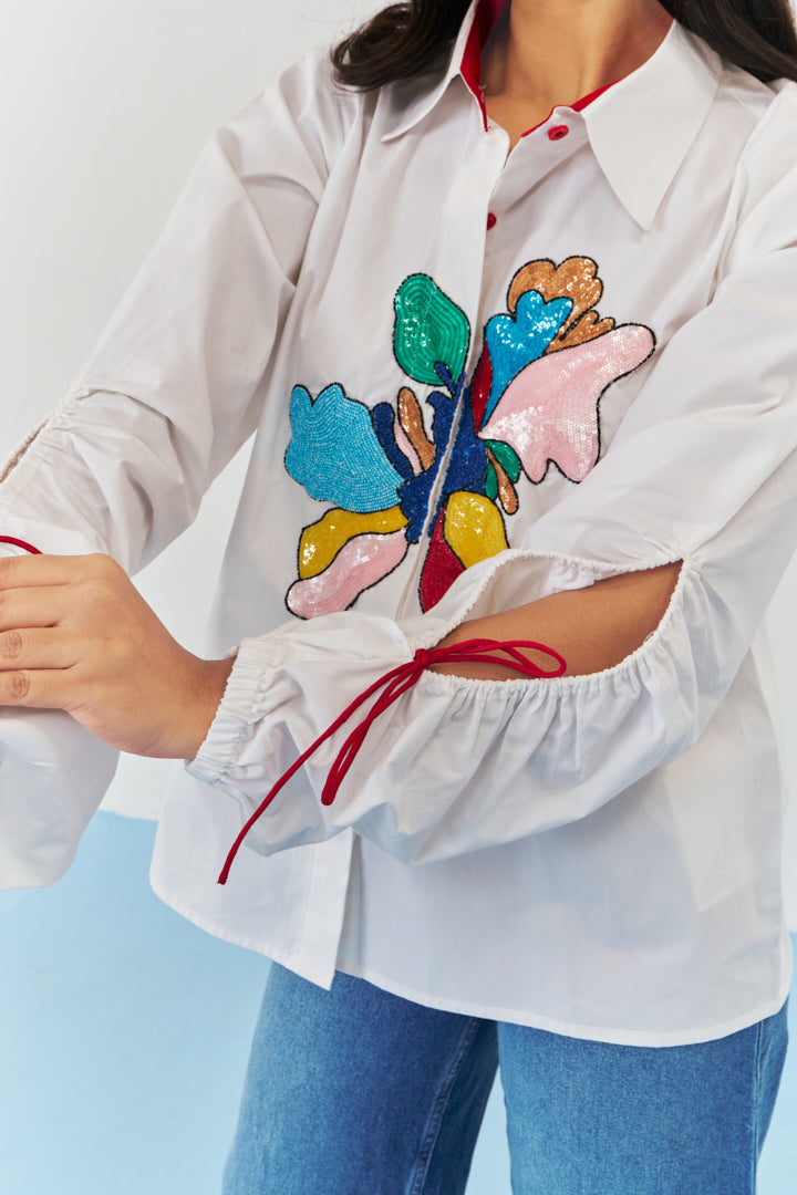 Moonlit embroidered shirt