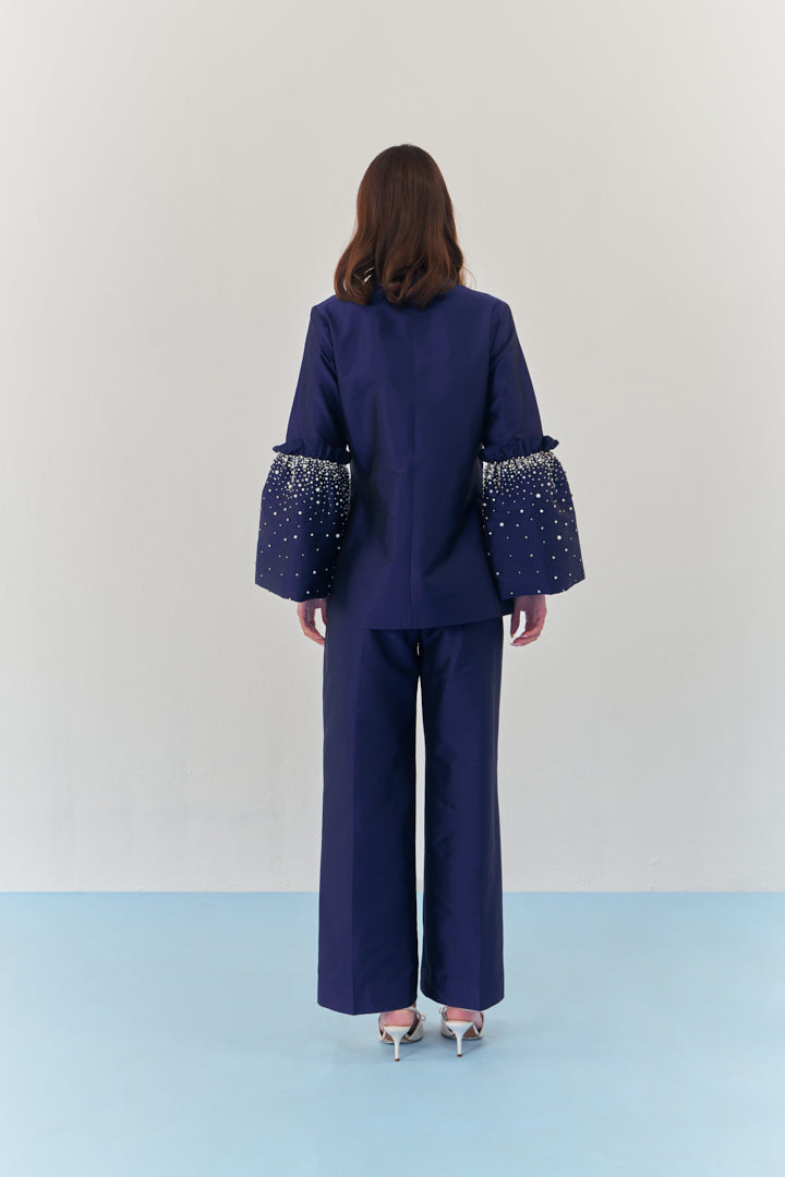 Sapphire sparkle blazer set