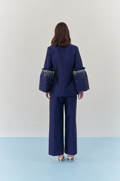 Sapphire sparkle blazer set