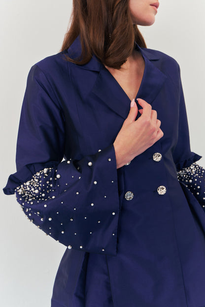 Sapphire sparkle blazer set