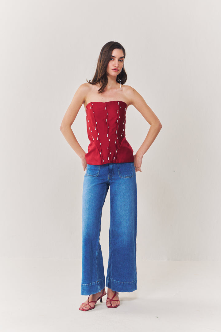 Valentina embroidered corset