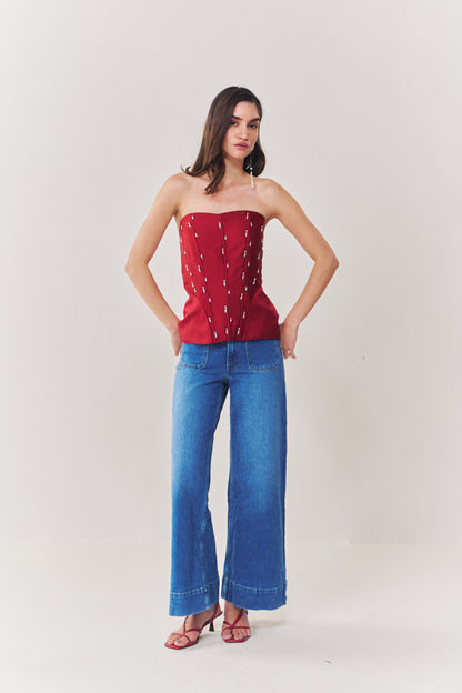 Valentina embroidered corset
