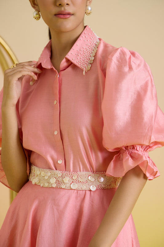 Bubblegum embroidered shirt