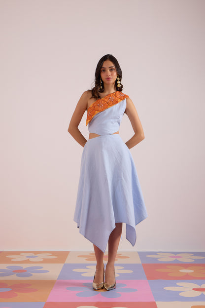 Blue Haven Asymmetrical Dress