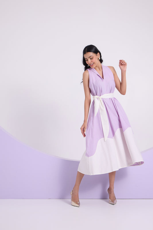 Lilac Reverie Sleeveless Dress