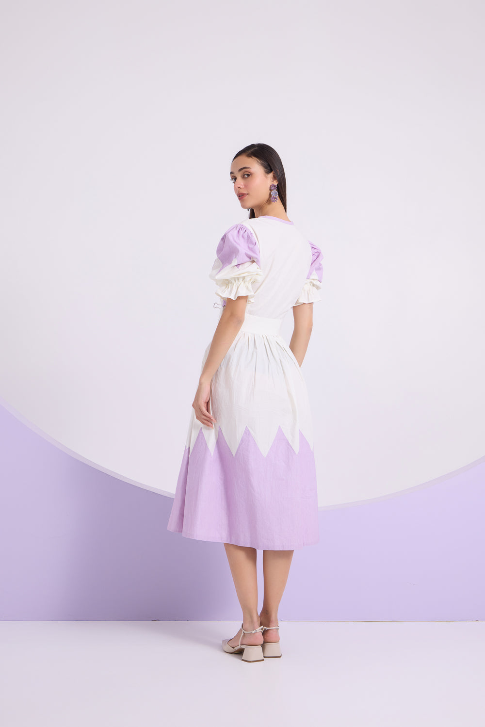 Lilac Reverie Puff Sleeve Dress