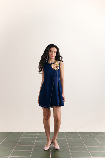 Indigo bloom dress