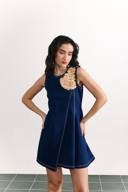 Indigo bloom dress