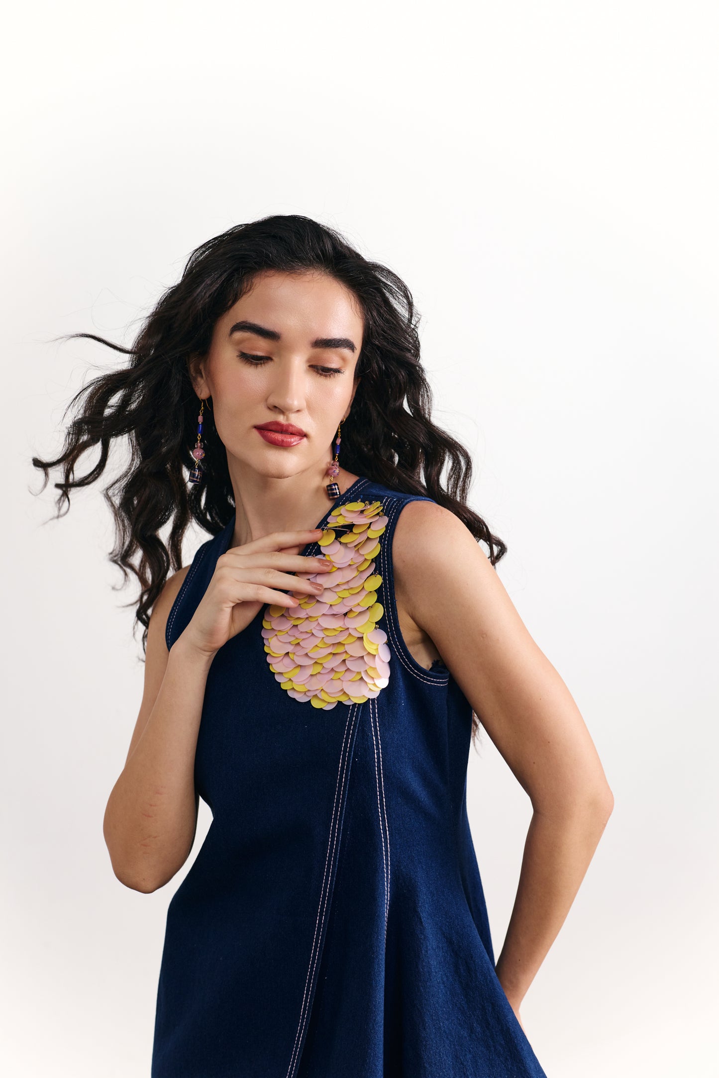 Indigo bloom dress