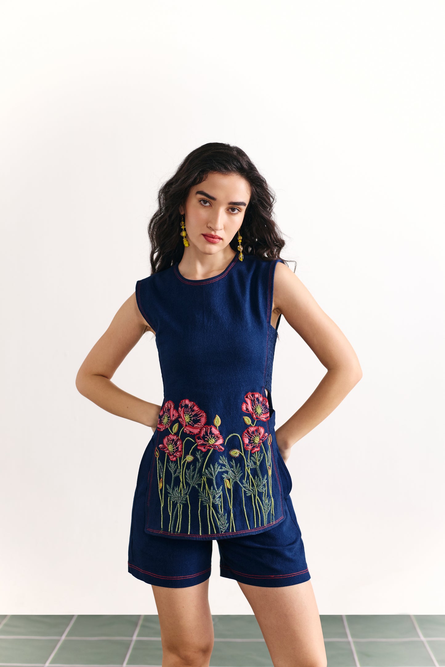 Indigo Poppy Coord set