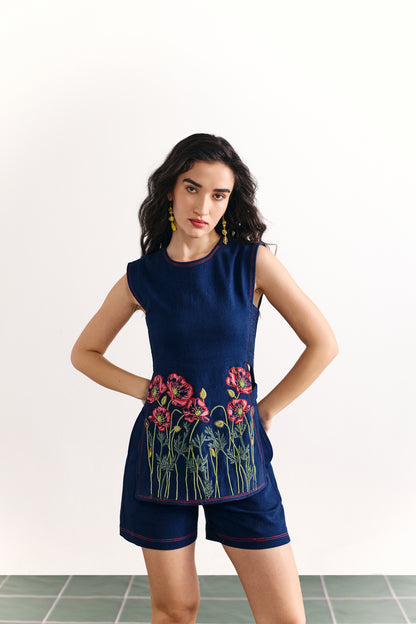 Indigo Poppy Coord set