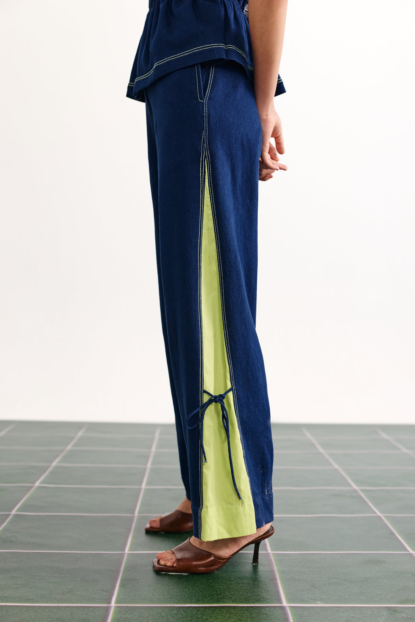 Indigo neon peplum coord