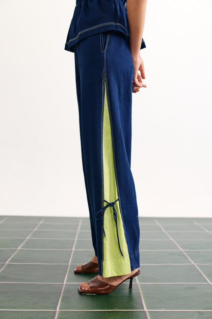 Indigo neon peplum coord