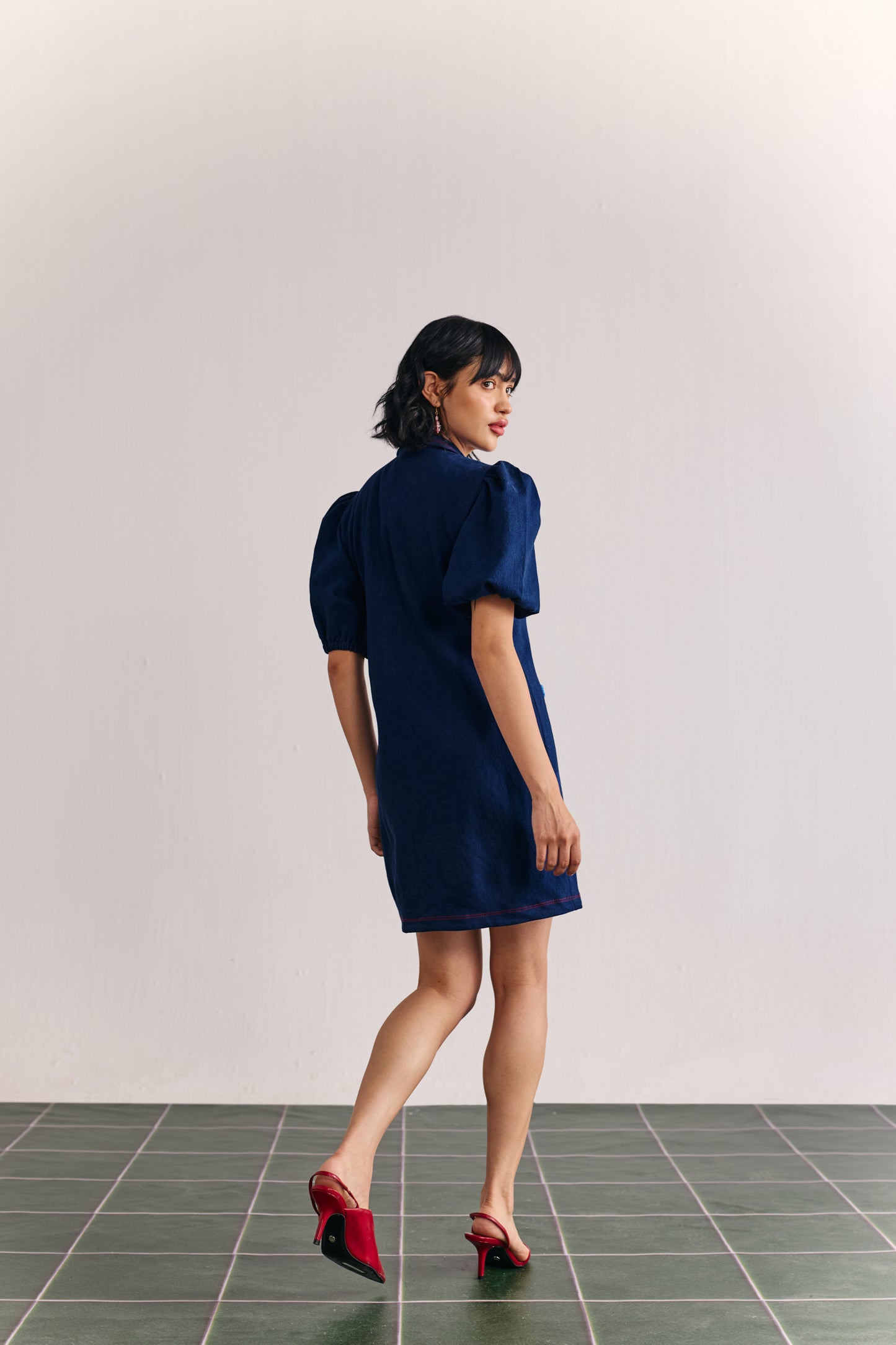 Indigo fleur dress