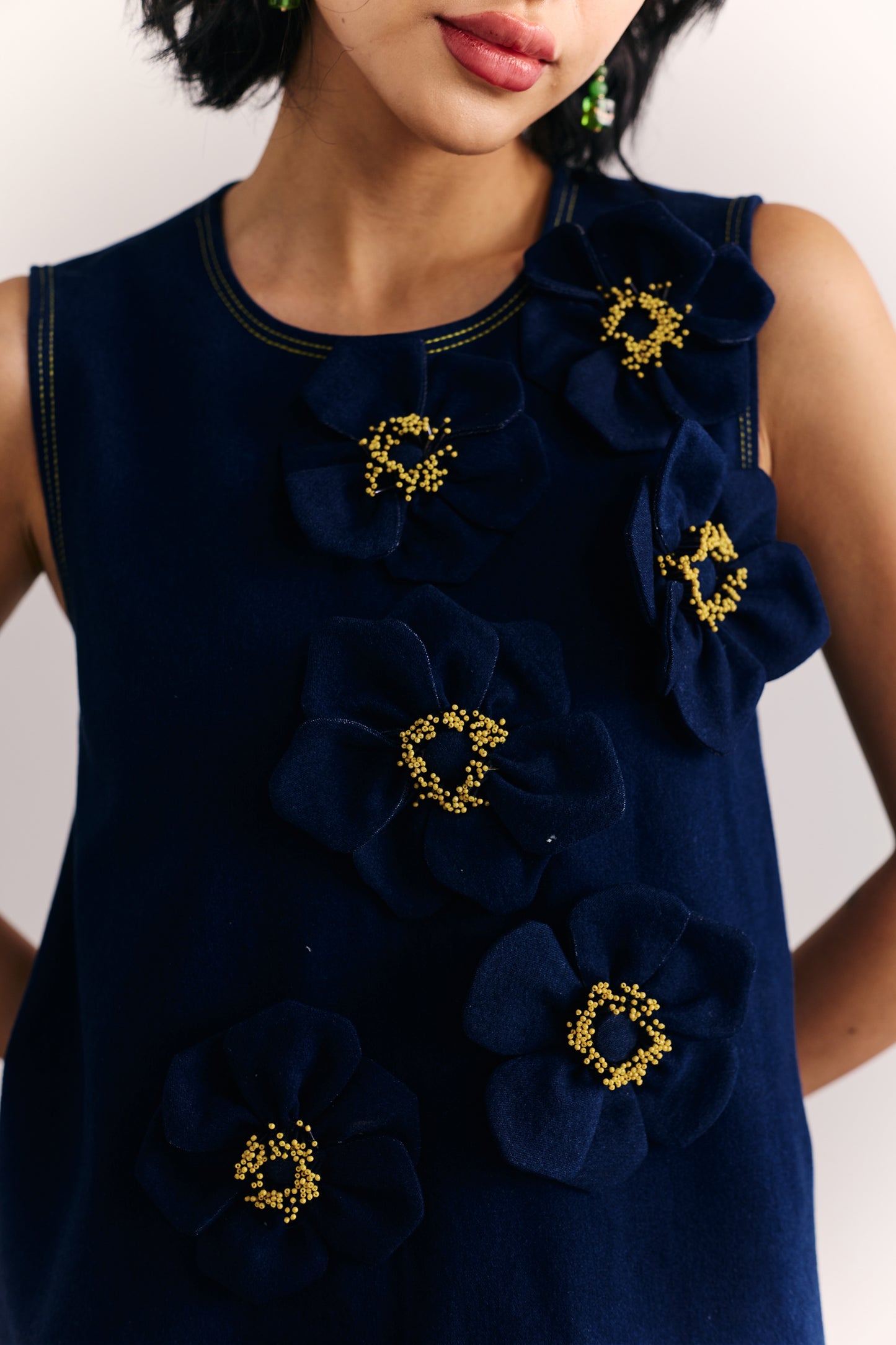 Indigo floral dress
