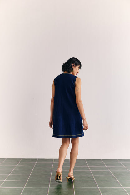 Indigo floral dress