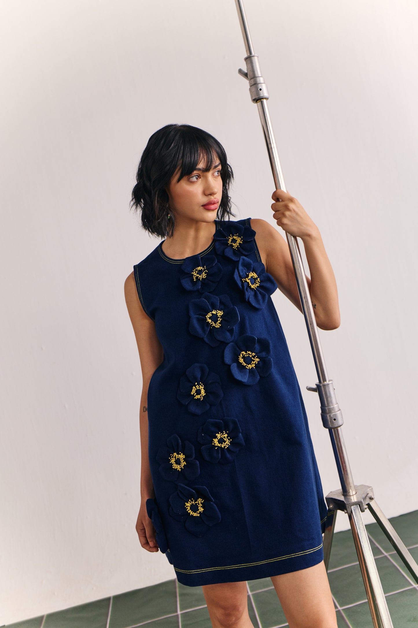 Indigo floral dress