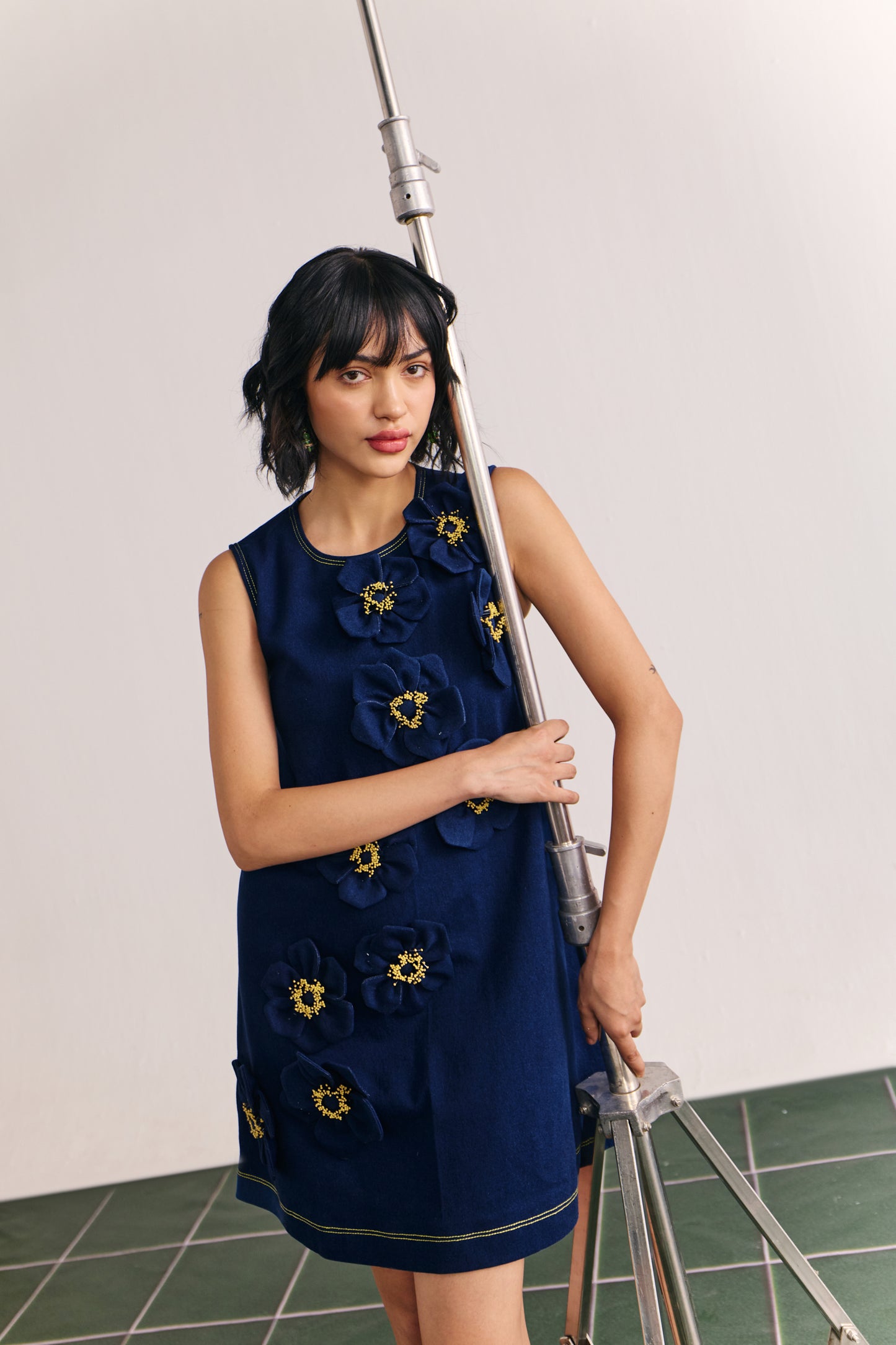 Indigo floral dress