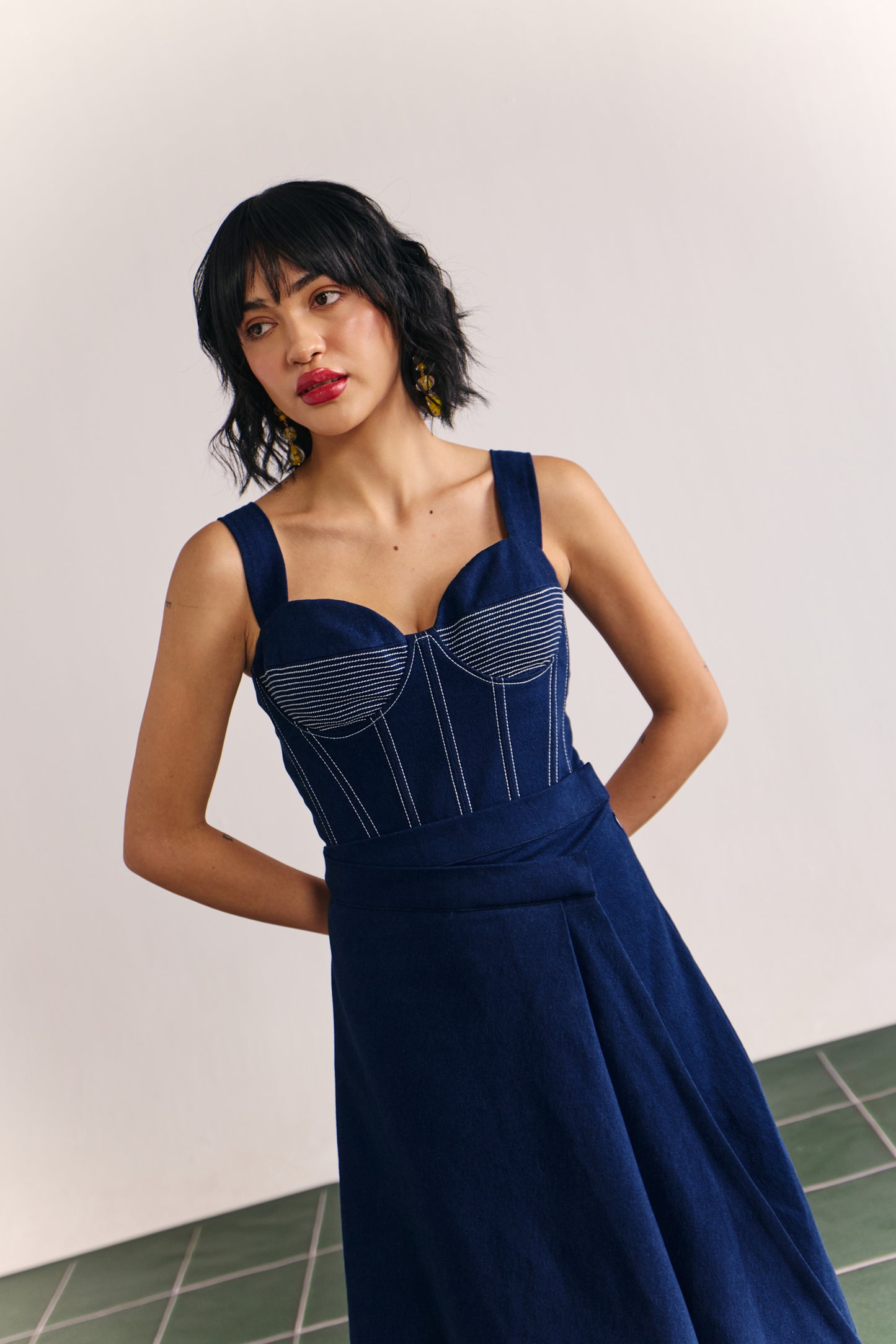 Indigo Sculpt Coord Set