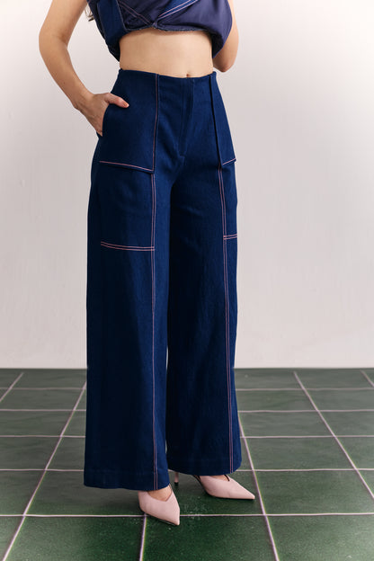 Indigo fleur wrap set