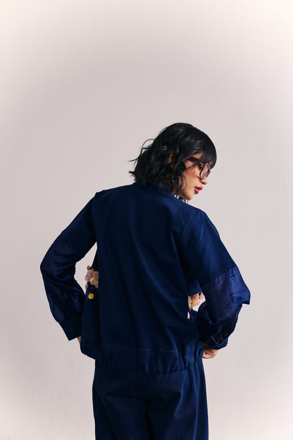 Indigo bloom bomber coord