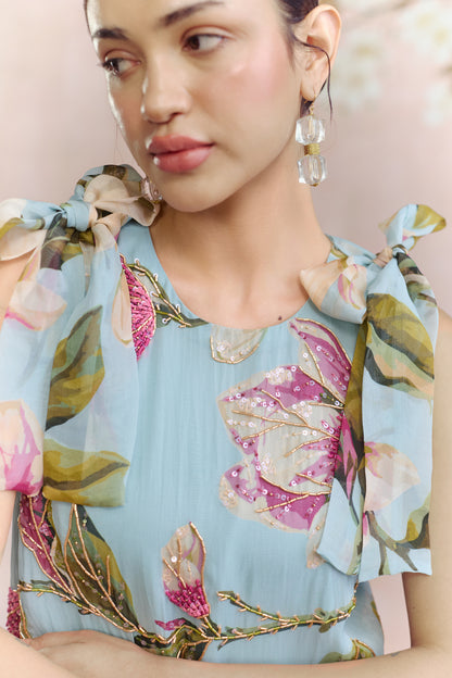 Magnolia Embellished A-line dress