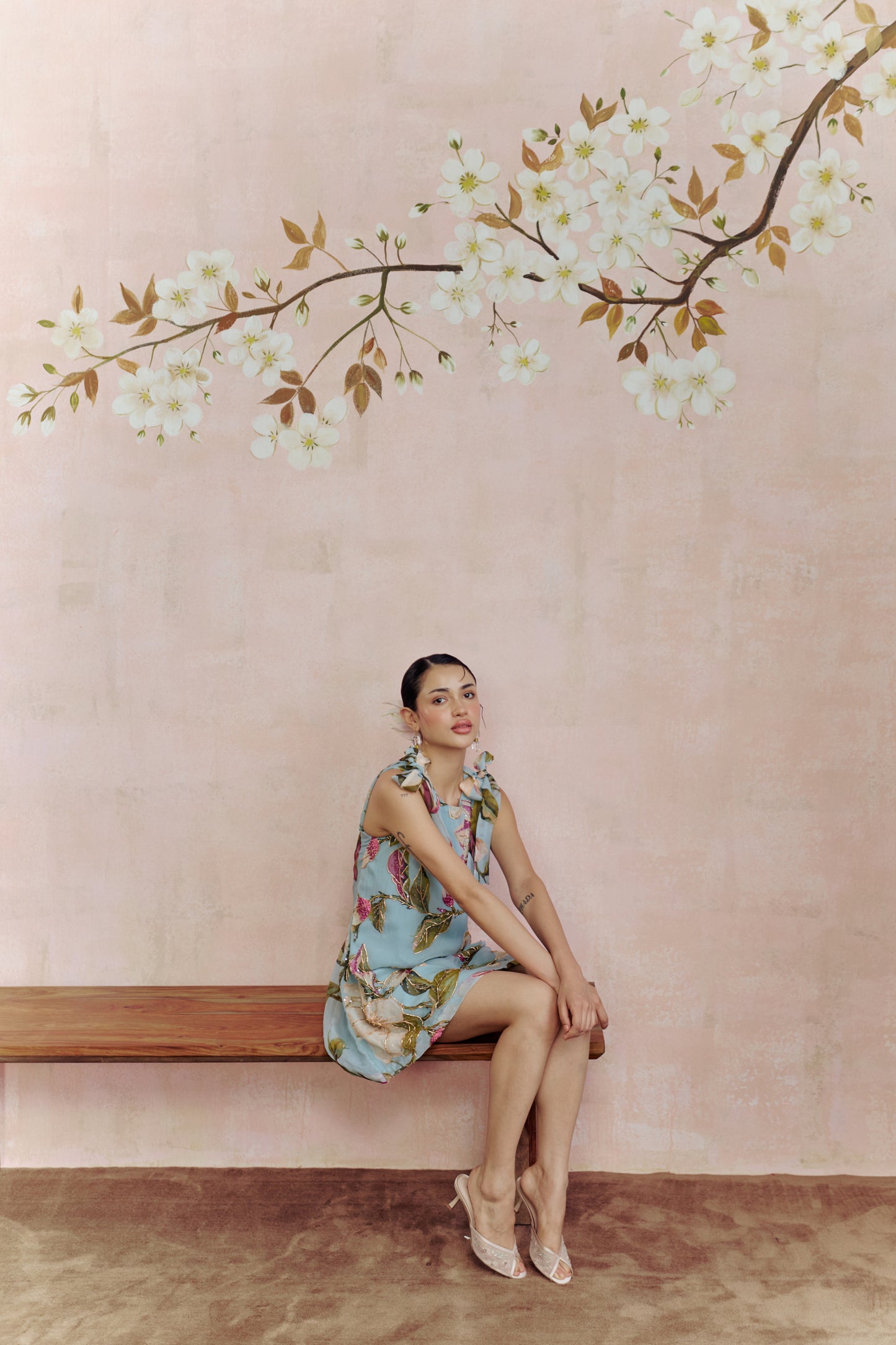 Magnolia Embellished A-line dress