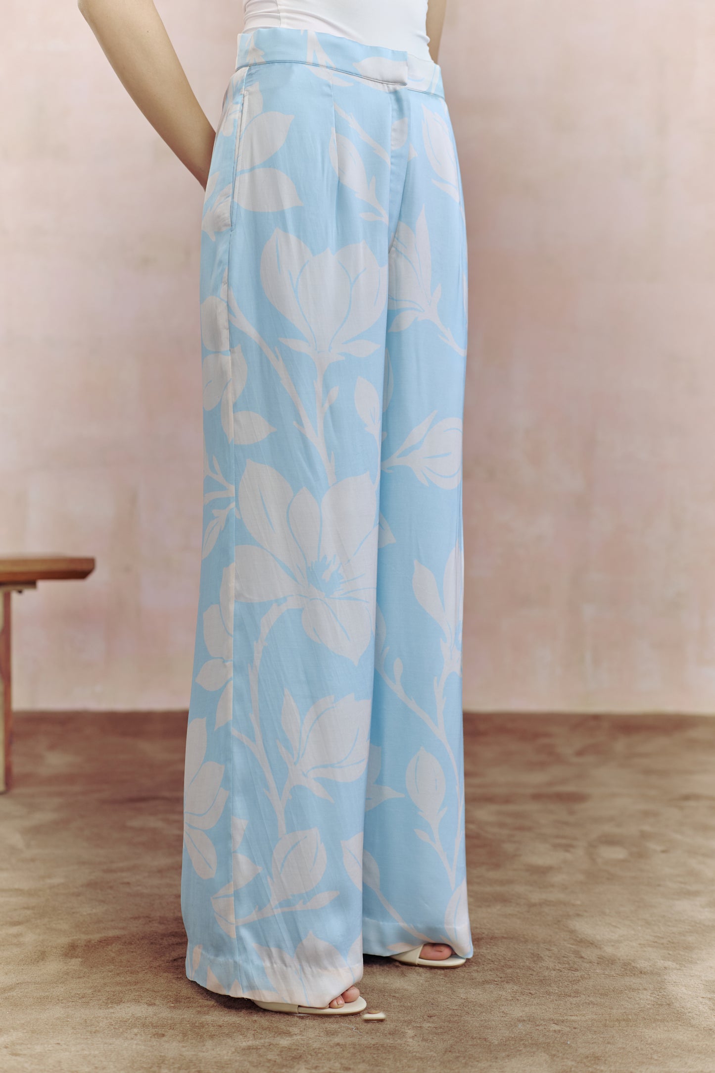 Aqua Bloom Vest Coord set