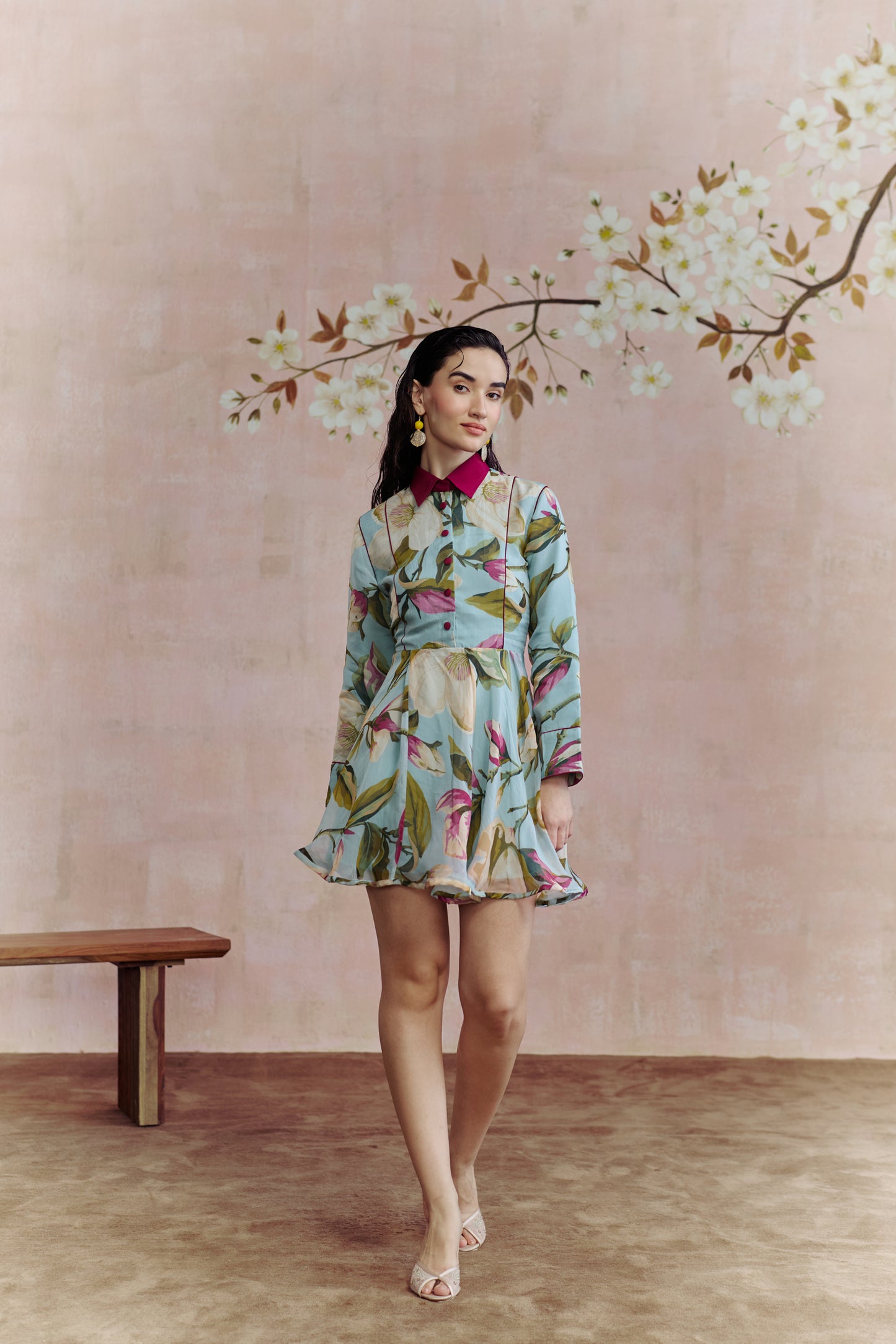 Magnolia flared mini dress