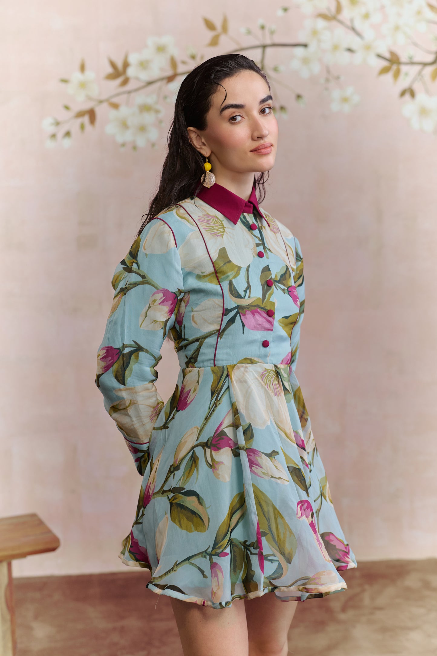 Magnolia flared mini dress
