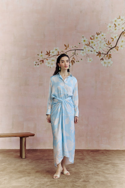 Aqua Bloom Tie-Up Set