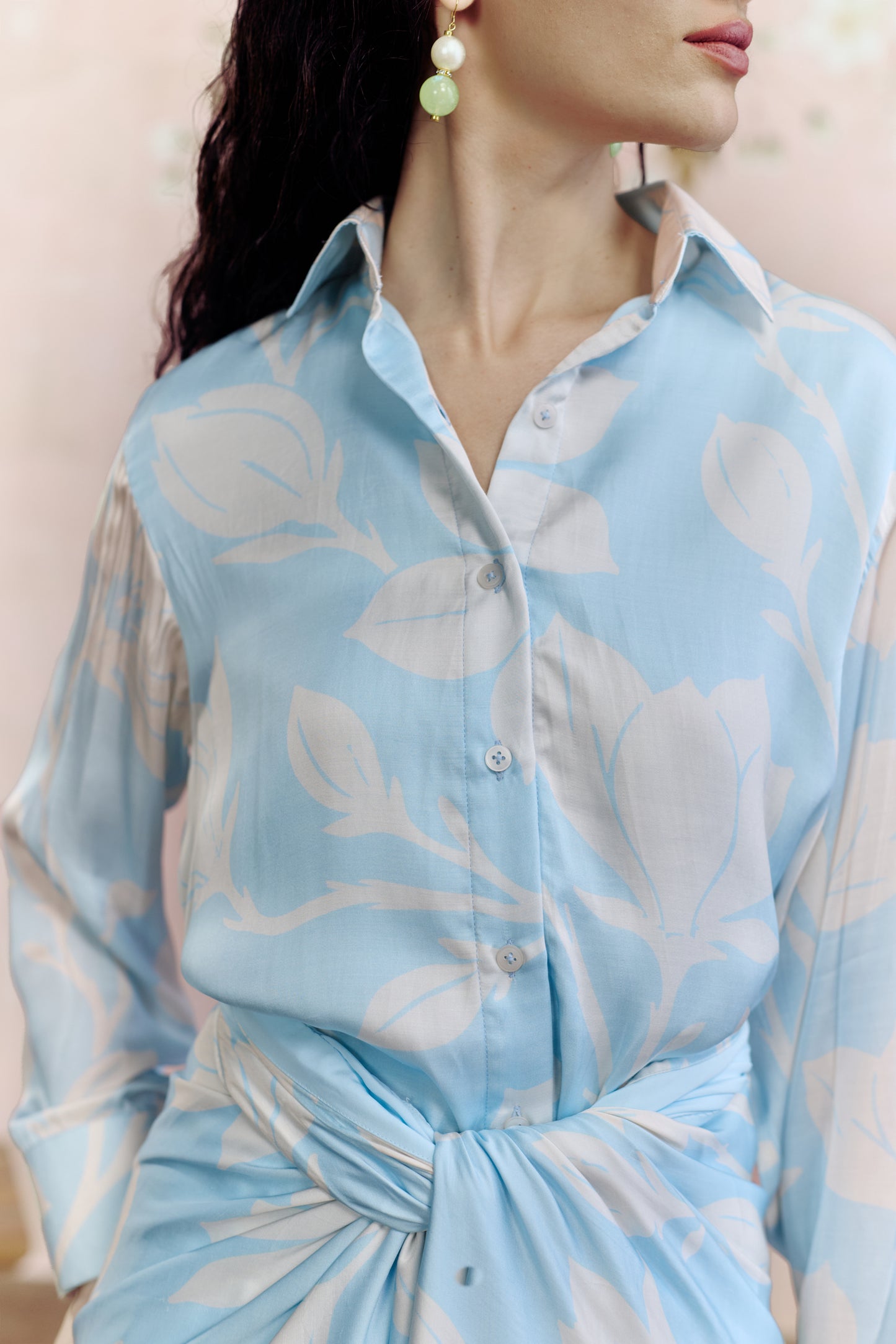 Aqua Bloom Tie-Up Set
