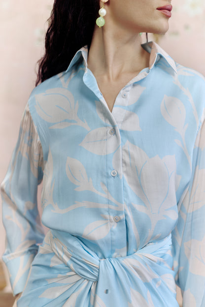 Aqua Bloom Tie-Up Set
