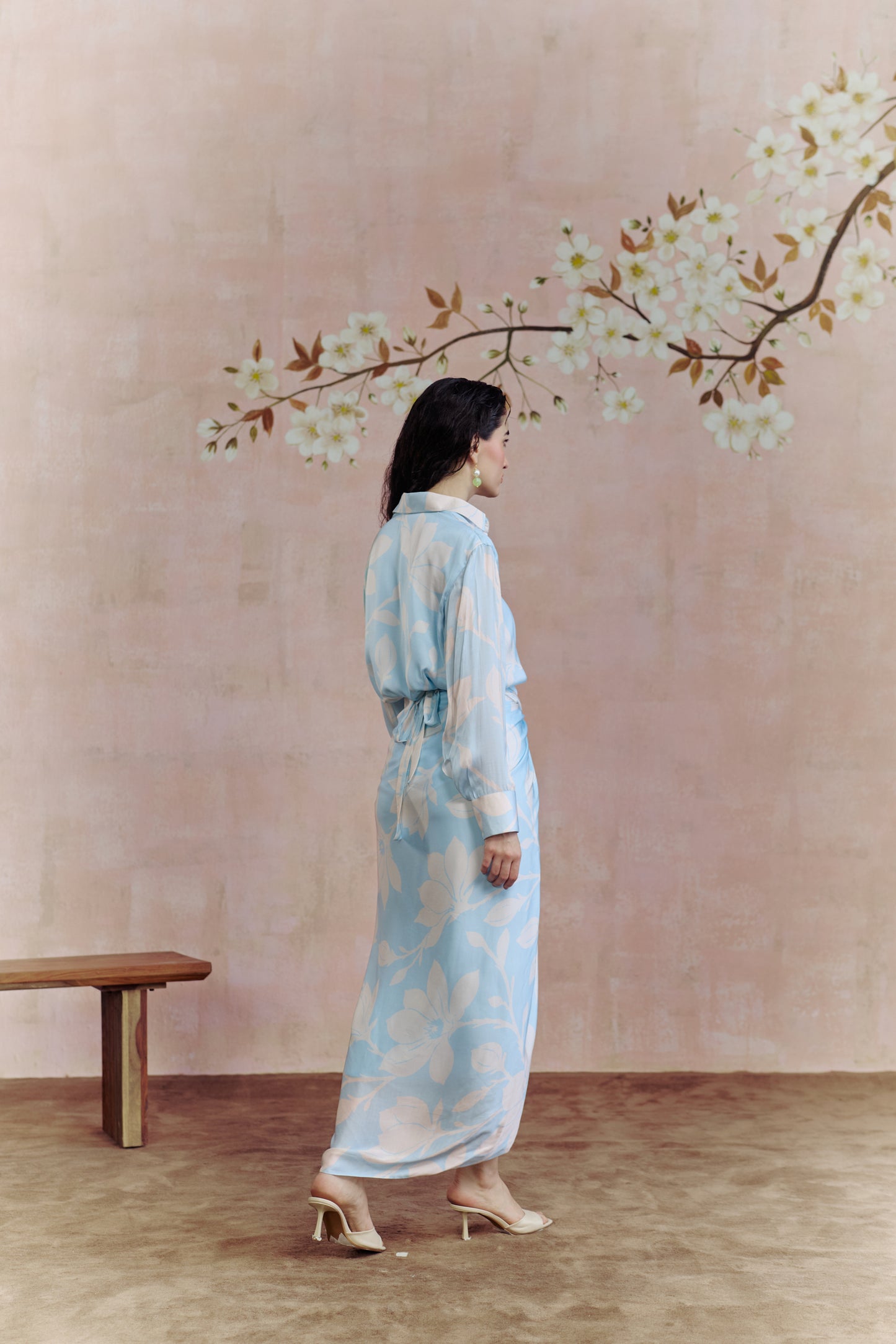 Aqua Bloom Tie-Up Set