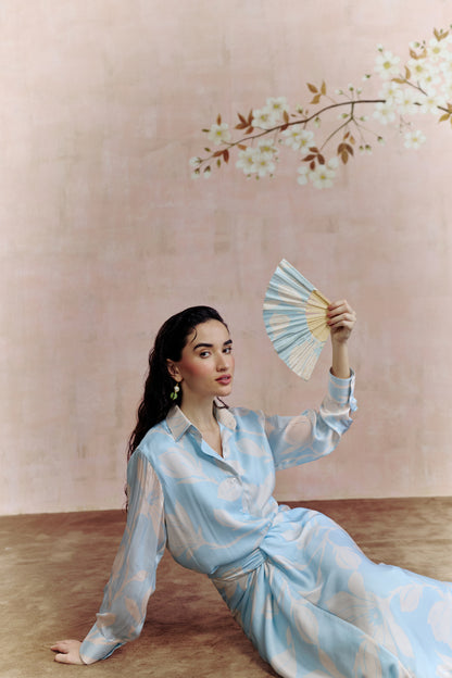 Aqua Bloom Tie-Up Set
