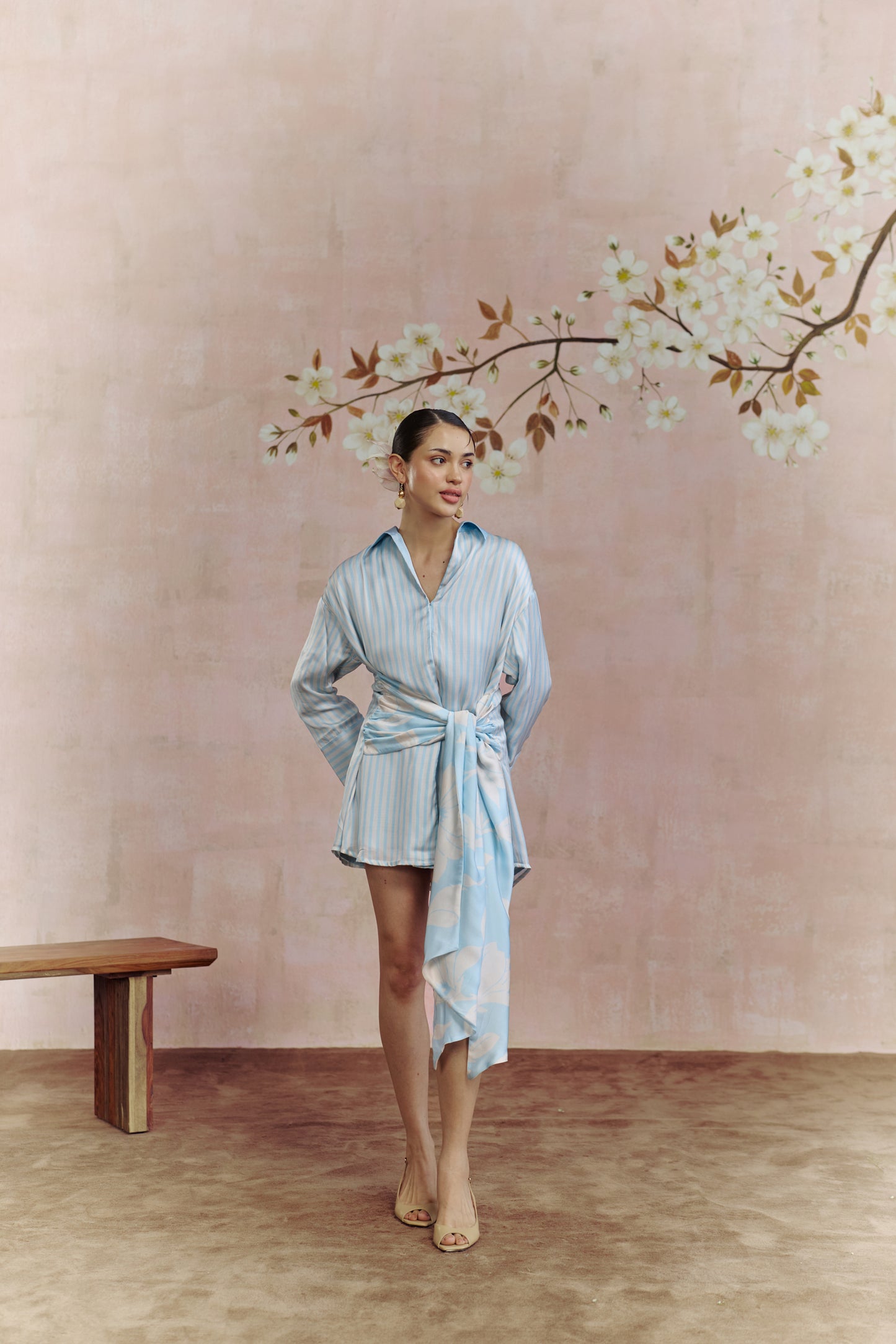 Coastal Stripe Shirt Dress