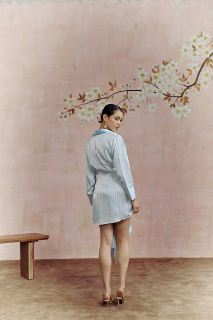 Coastal Stripe Shirt Dress