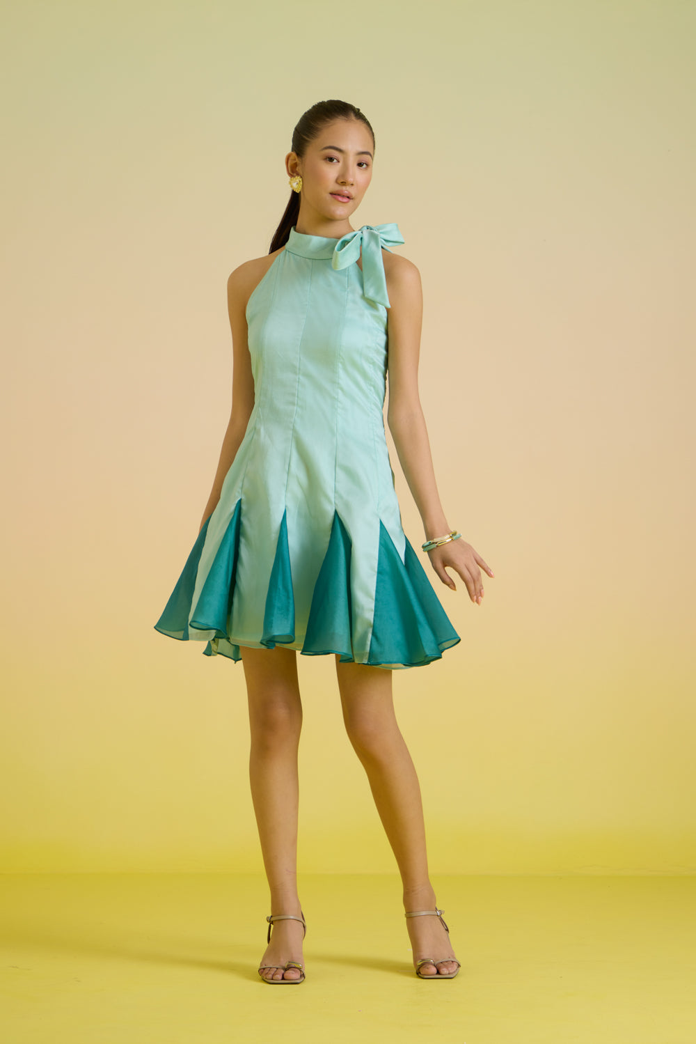 Mint-ini godet dress
