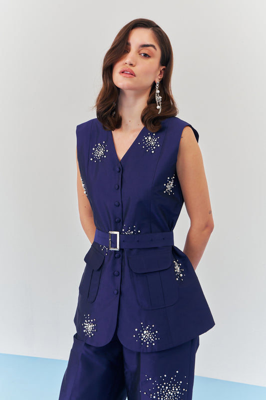 Sapphire sparkle vest