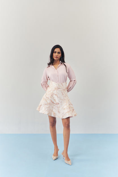 Rosaline structured skirt and shirt set