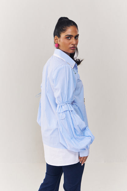 Stripes embroidered shirt