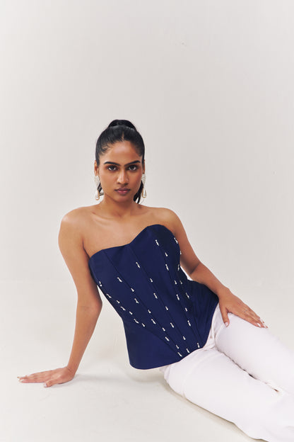 Sapphire sparkle corset