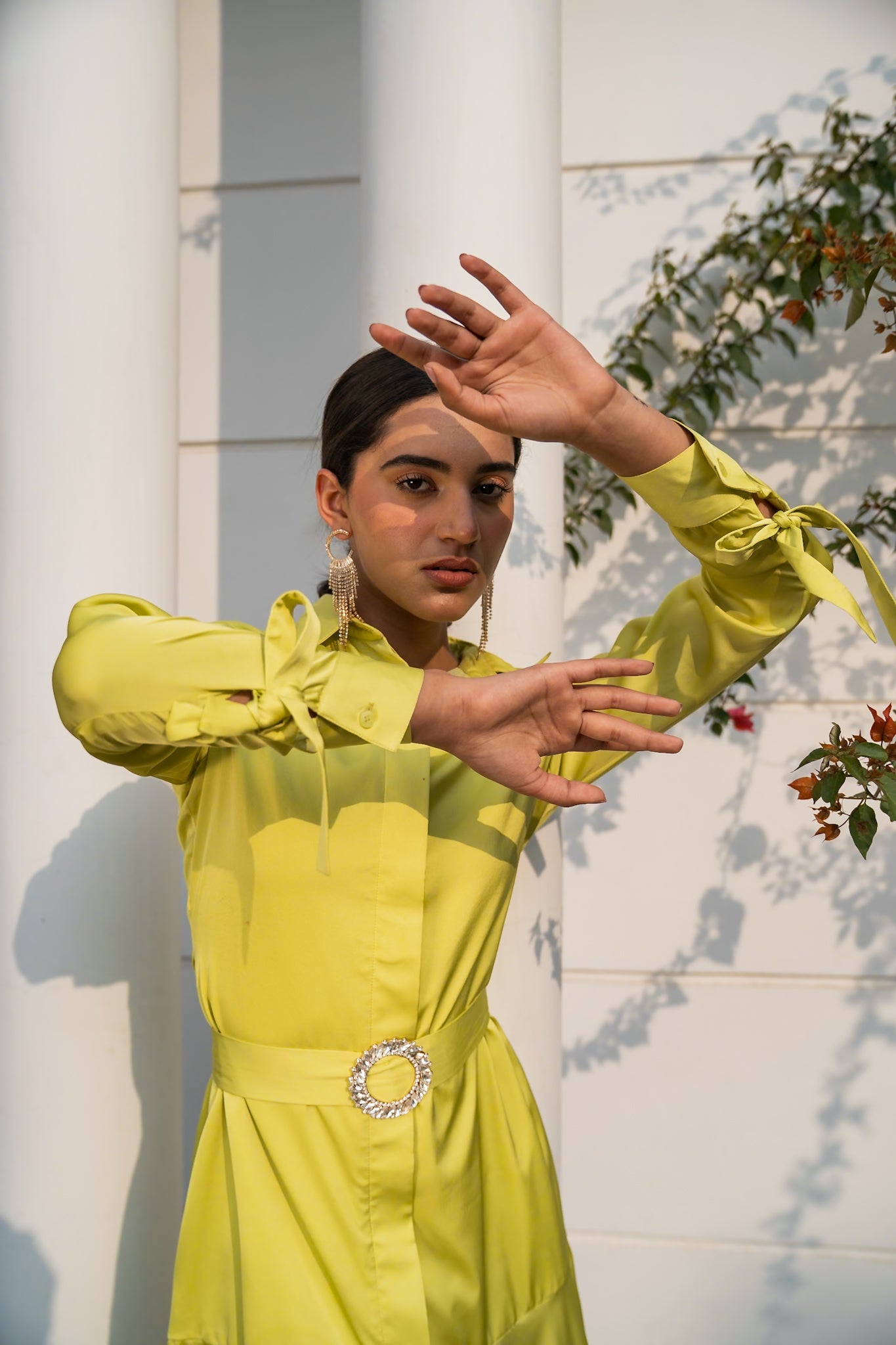 Apple Green Satin Dress House of Heather Apple Green Satin Dress House of Heather